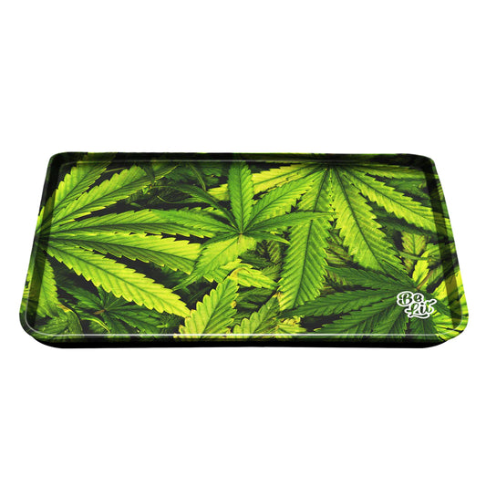 Be Lit Large Rolling Tray - Leafy
