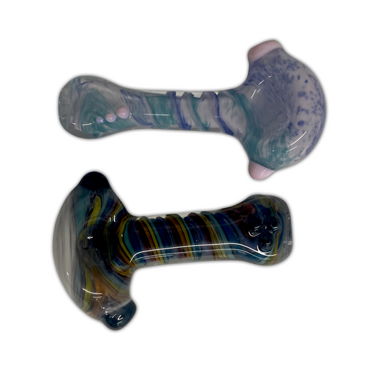 Glass BGMD Handblown Flat Mouth Twister