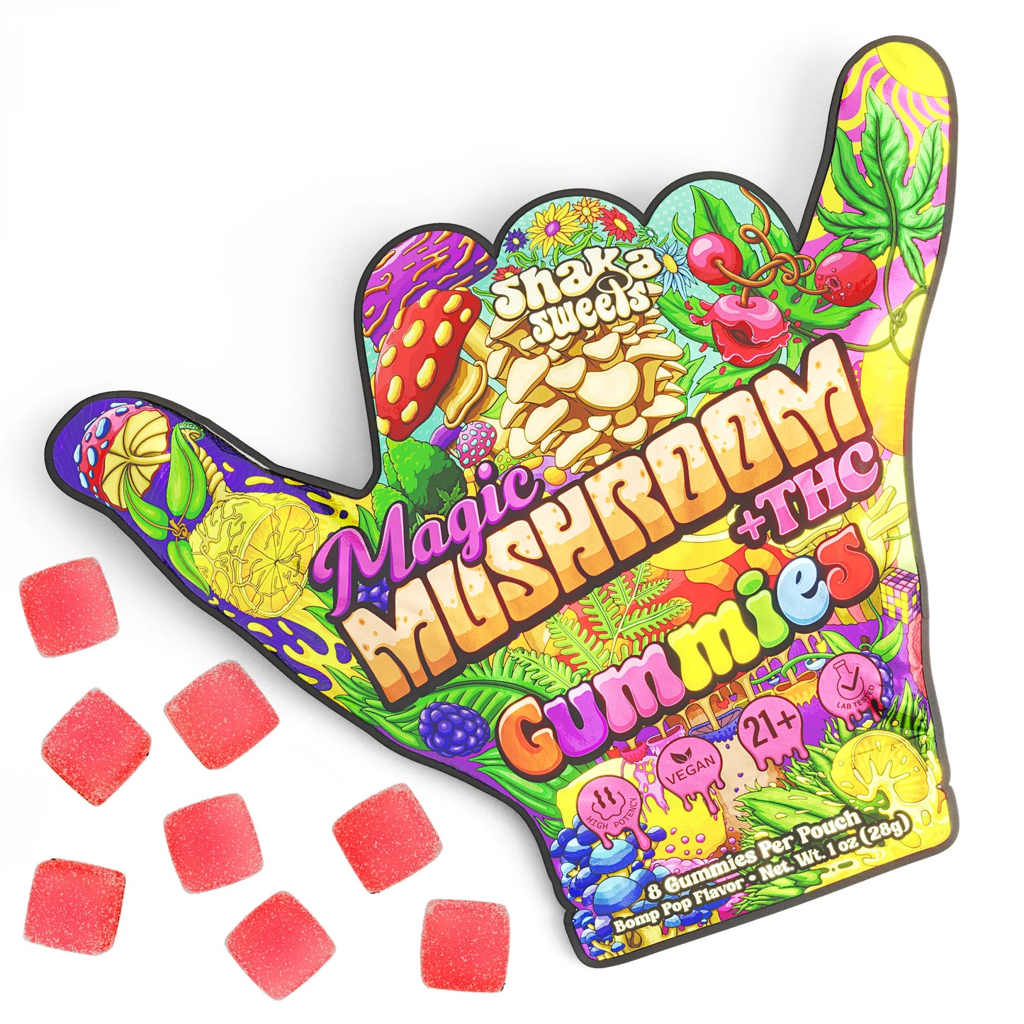 Shaka Sweets: Magic Mushroom + THC Gummies