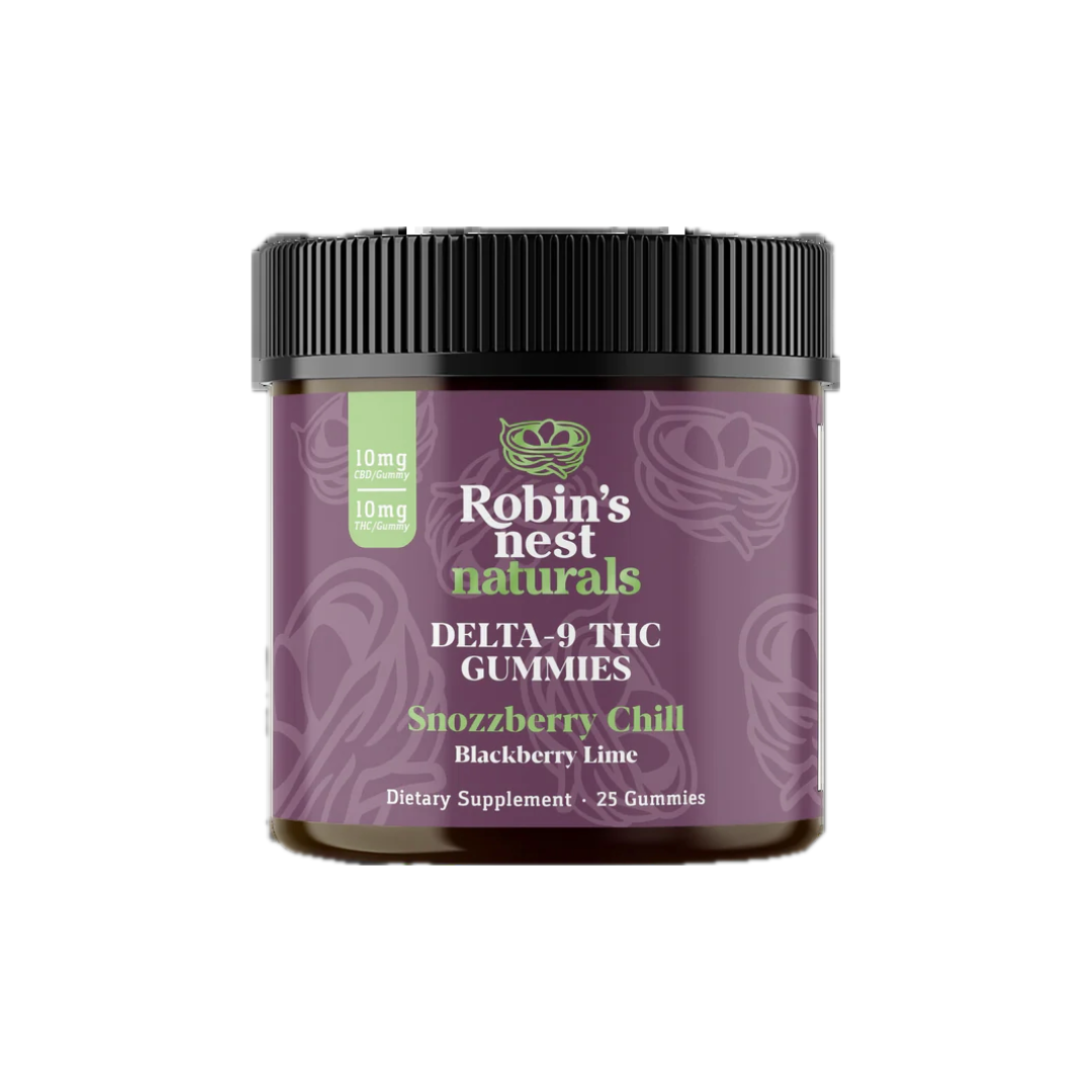 Robin's Nest Naturals: Delta 9 THC Gummies "Snozzberry Chill"